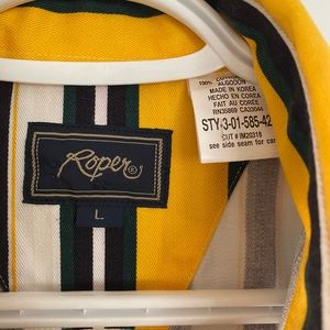 ROPER yellow and blue shirt